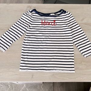 3/4 sleeve janie and jack top size 10